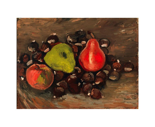 Still Life with Fruit and Chestnuts Canvas Print - Elegant & Timeless Wall Art - BEYRUN