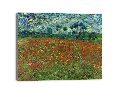 Poppy Field Canvas Print by Vincent Van Gogh | High-Quality Wall Art - BEYRUN