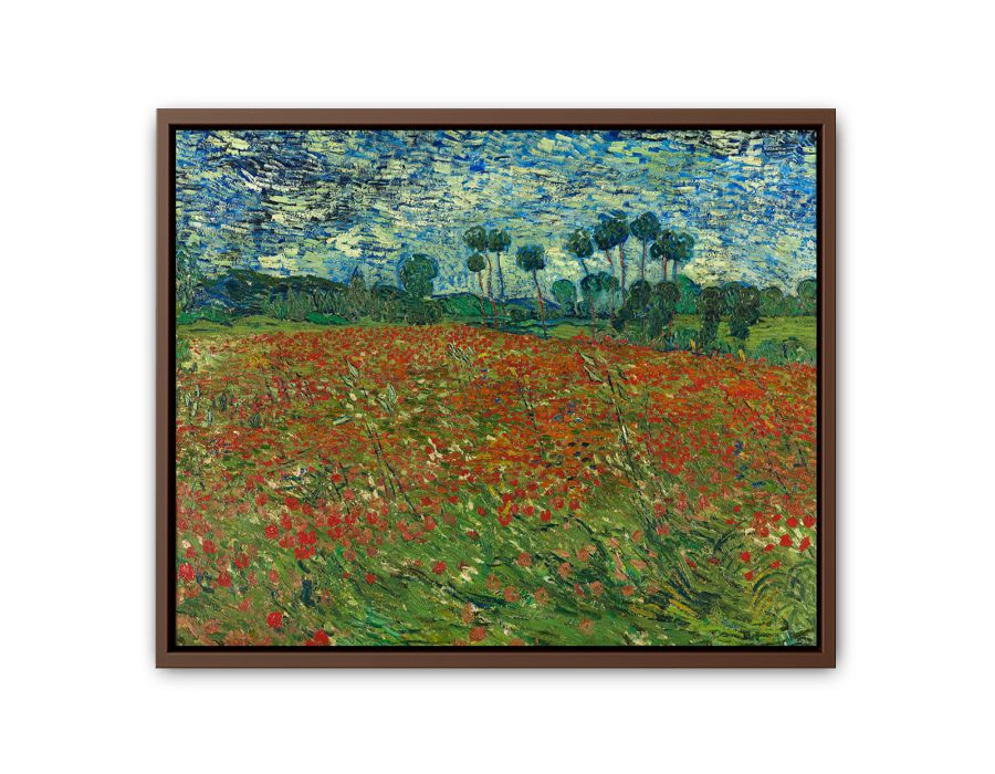 Poppy Field Canvas Print by Vincent Van Gogh | High-Quality Wall Art - BEYRUN