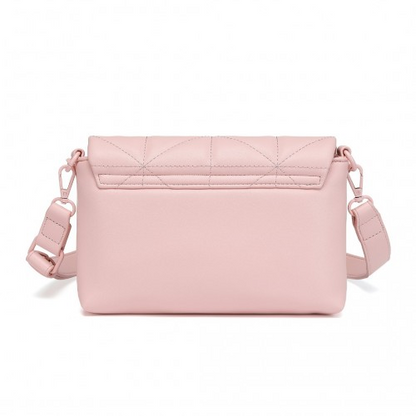 Miss Lulu Quilted Shoulder Bag - Elegant Pink Handbag with Chain Strap - BEYRUN