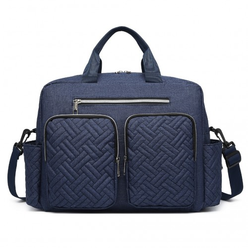 Kono Versatile Diaper Changing Tote Bag - Built-In Changing Mat, Thermal Insulation, Waterproof Design - Navy - BEYRUN