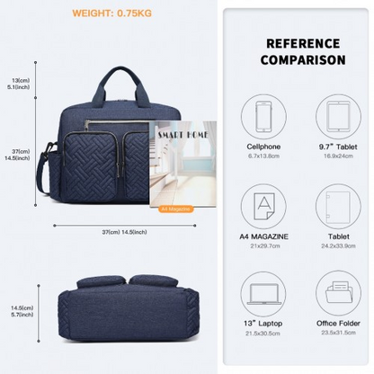 Kono Versatile Diaper Changing Tote Bag - Built-In Changing Mat, Thermal Insulation, Waterproof Design - Navy - BEYRUN