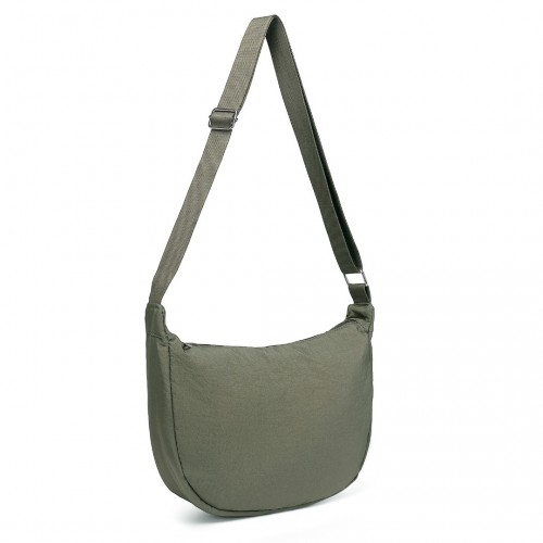 Green Portable Water-resistant Nylon Crossbody Bag with Comfortable Cotton Strap - Trendy & Durable Everyday Bag - BEYRUN