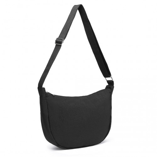 Stylish & Durable Water-Resistant Nylon Crossbody Bag - Adjustable Cotton Strap, Black - BEYRUN