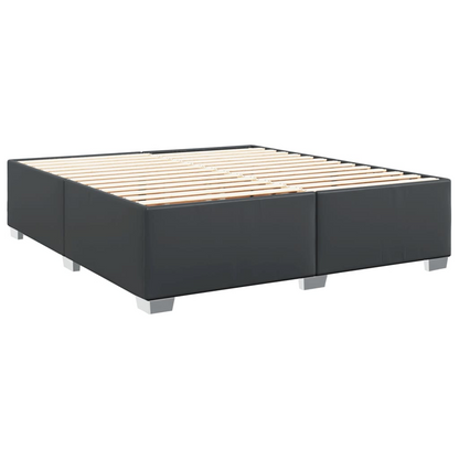 vidaXL Box Spring Bed with Mattress Black 200x200 cm Faux Leather | Elegant & Comfortable Sleeping Solution - BEYRUN