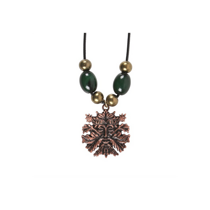 Green Man Pendant Necklace