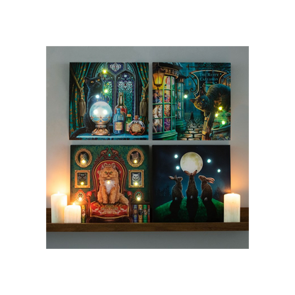 The Witches Apprentice Light Up Canvas Plaque by Lisa Parker - BEYRUN