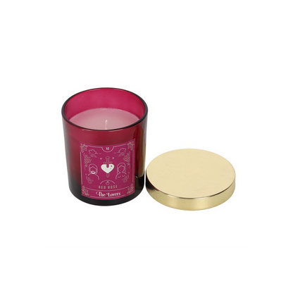 The Lovers Red Rose Tarot Candle - Exquisite Design with Calming Red Rose Fragrance - BEYRUN