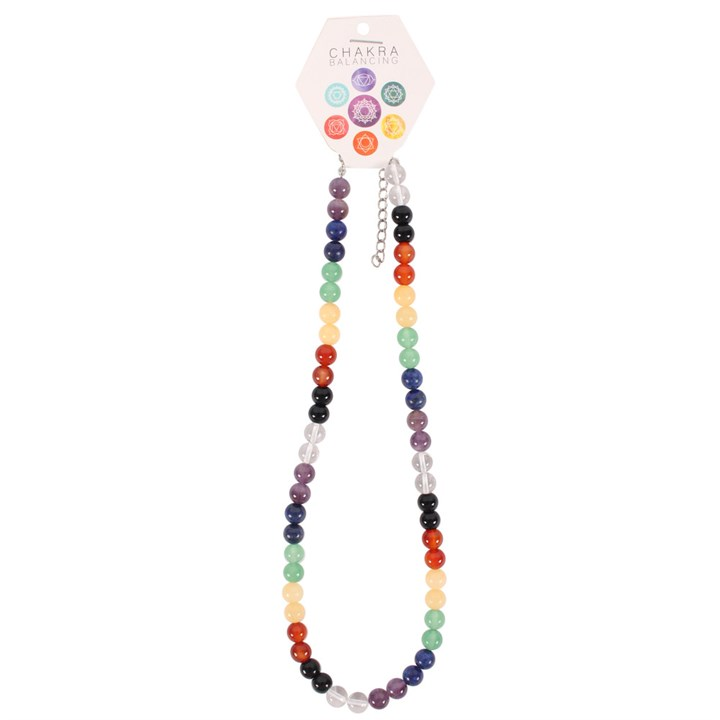 Sphere Chakra Necklace - 7 Semi-Precious Stones Representing the Seven Chakras - BEYRUN