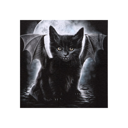 19x25cm Bat Cat Canvas Plaque by Spiral Direct - BEYRUN