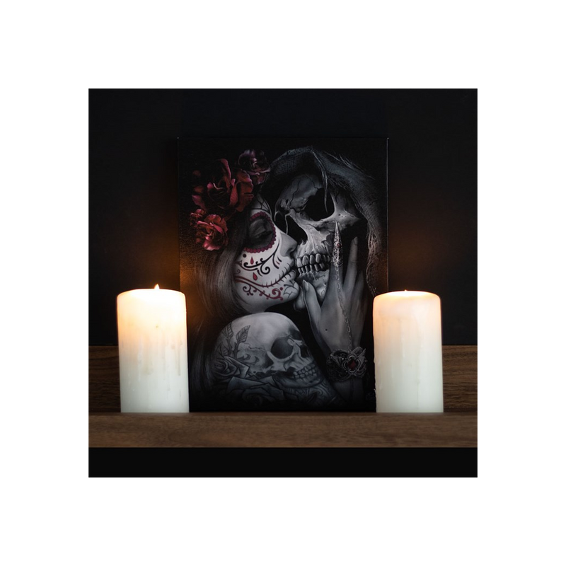 19x25cm Dead Kiss Canvas Plaque by Spiral Direct - BEYRUN