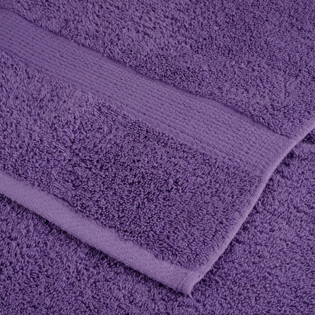 vidaXL 8 Piece Premium Towel Set SOLUND Purple | Ultra-Soft 600 GSM Cotton | OEKO-TEX Certified - BEYRUN