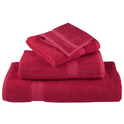 vidaXL 8 Piece Premium Towel Set SOLUND Red 600 gsm - Luxurious Soft & Absorbent for Home & Spa Use - BEYRUN