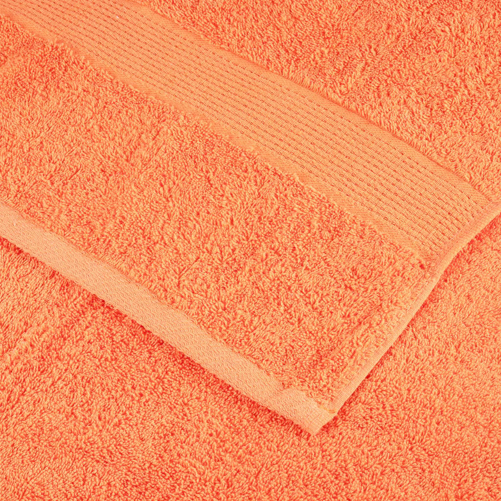 vidaXL 8 Piece Premium Towel Set SOLUND Orange 600 gsm - Ultra-Soft & Absorbent Cotton Towels - Perfect for Home & Commercial Use - BEYRUN