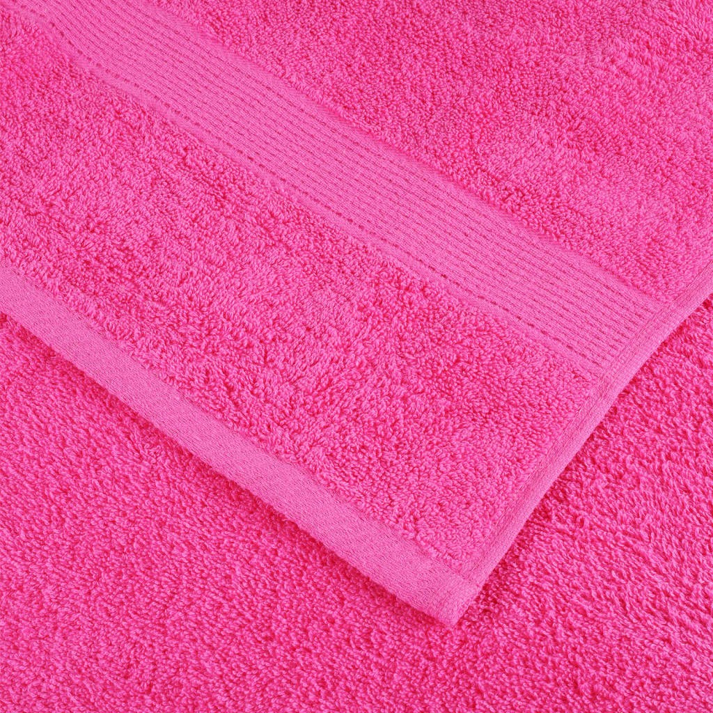 vidaXL 8 Piece Premium Towel Set - SOLUND Pink 600 GSM - Soft & Absorbent Cotton Towels for Home & Commercial Use - BEYRUN