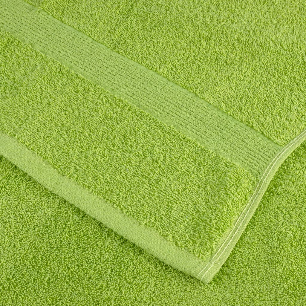 vidaXL 8 Piece Premium Towel Set SOLUND Apple Green, 600 GSM - Ultra Soft & Absorbent Cotton Towels for Home & Commercial Use - BEYRUN