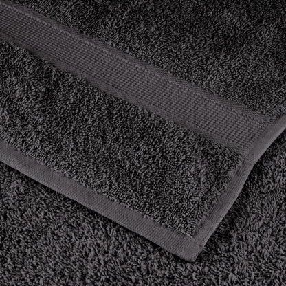 vidaXL 6 Piece Premium Towel Set SOLUND - Anthracite, 100% Ring-Spun Cotton, Ultra-Absorbent, OEKO-TEX Certified - BEYRUN