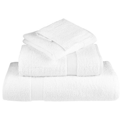 vidaXL Premium 6 Piece Towel Set - Luxurious White 600 GSM Cotton Towels - OEKO-TEX Certified - BEYRUN