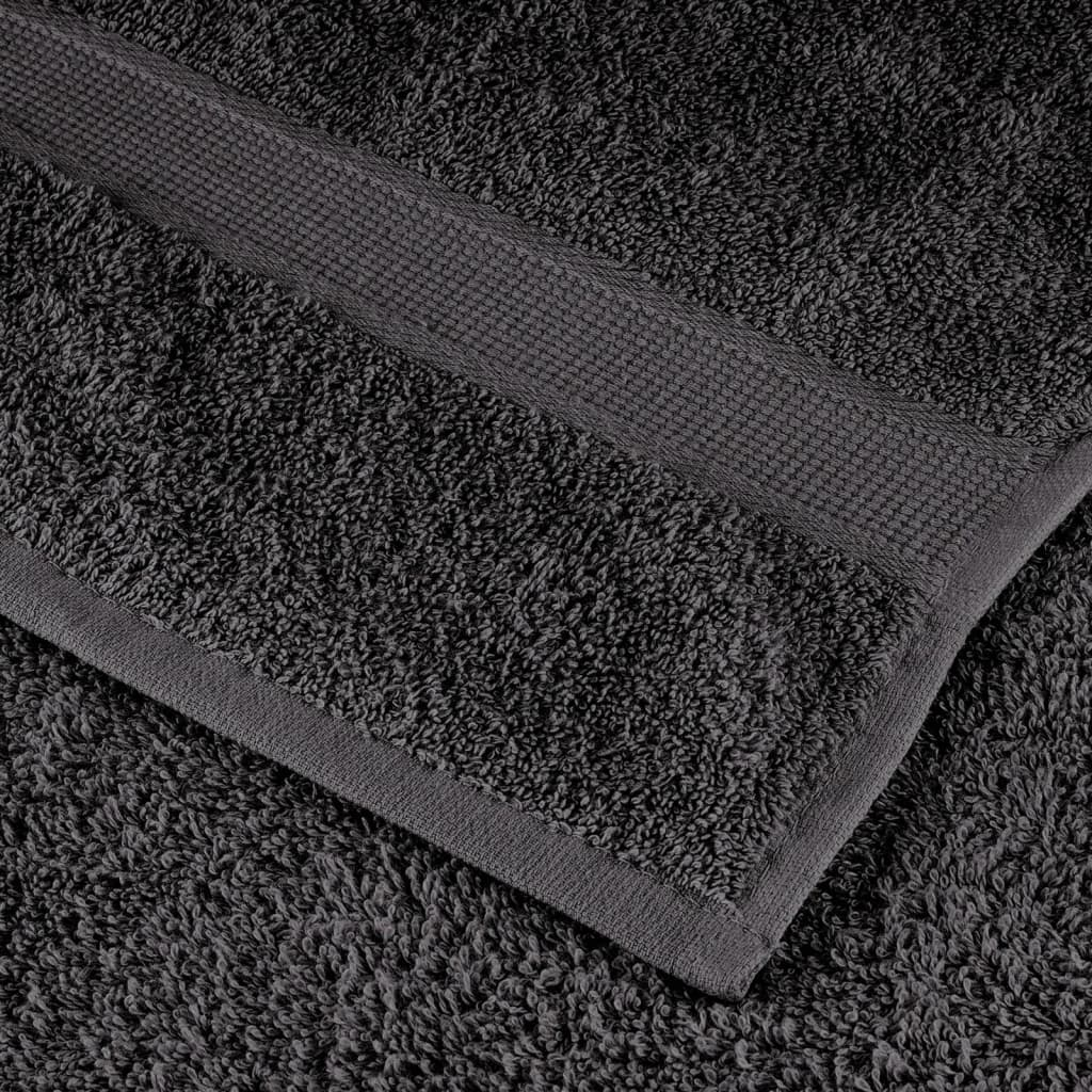 vidaXL 12 Piece Premium Towel Set SOLUND Anthracite 600 gsm - Ultra Soft, 100% Cotton Towels - BEYRUN