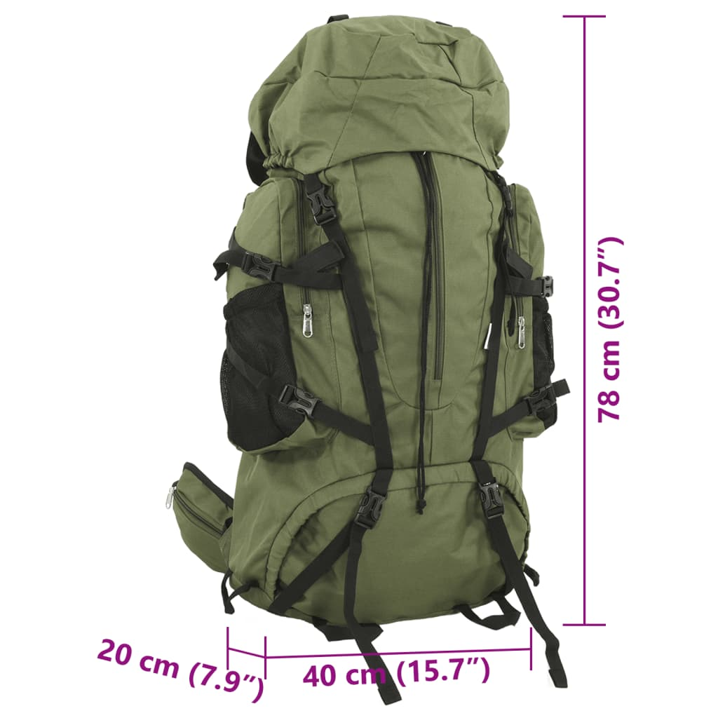 vidaXL Hiking Backpack Army Green 80 L Oxford Fabric - BEYRUN