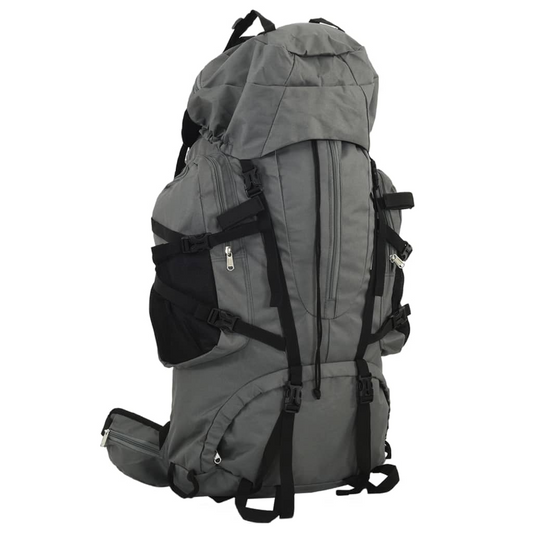 vidaXL Hiking Backpack Grey 100 L Oxford Fabric - BEYRUN