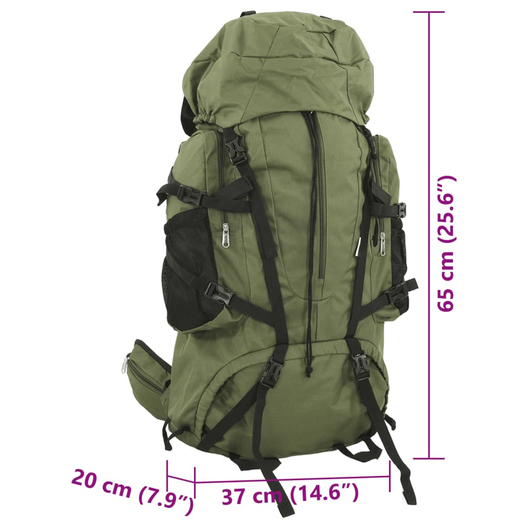 vidaXL Hiking Backpack Army Green 60 L Oxford Fabric - BEYRUN