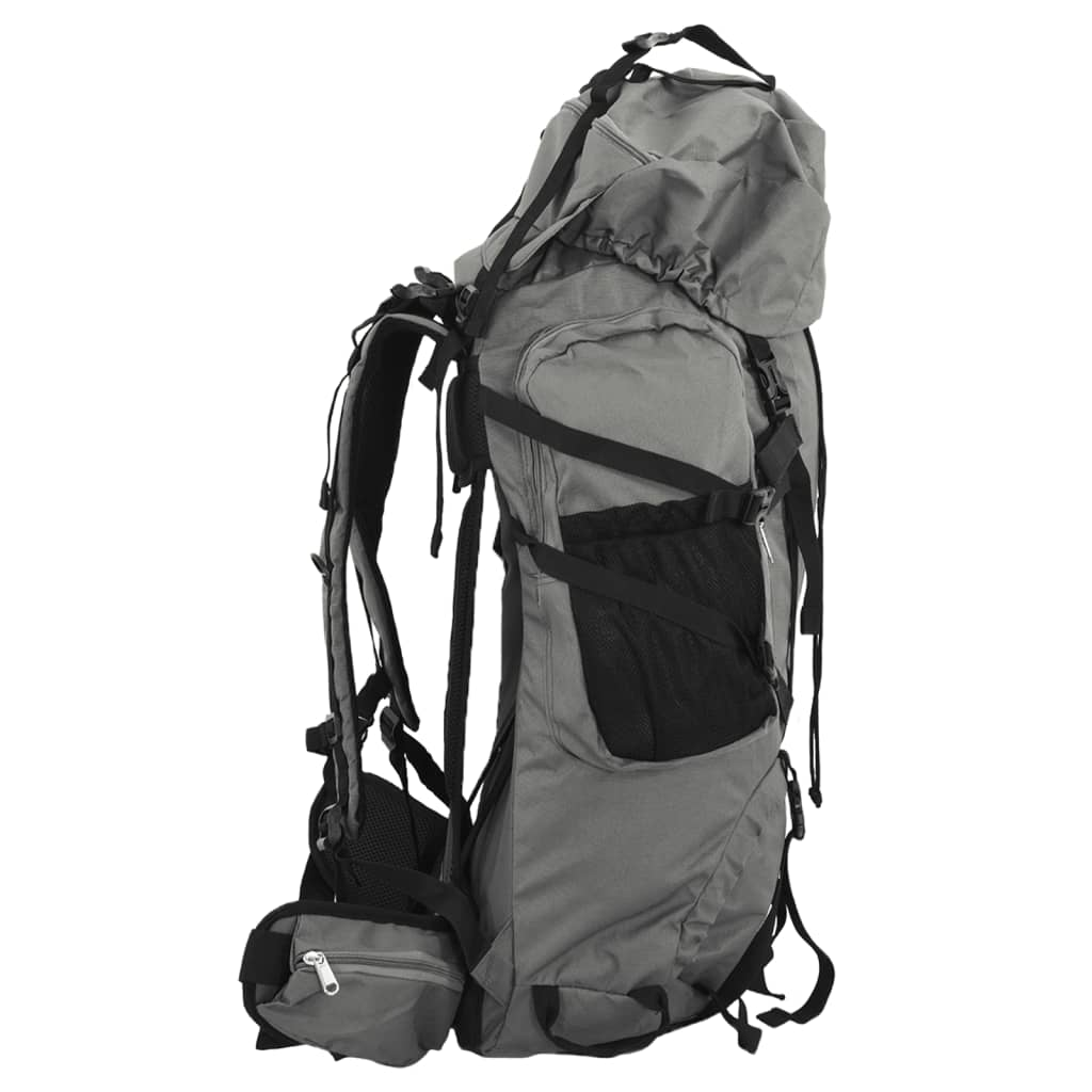 vidaXL Hiking Backpack Grey 80 L Oxford Fabric - BEYRUN