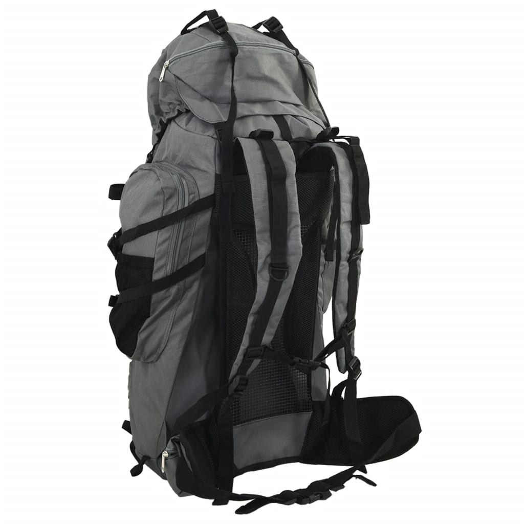 vidaXL Hiking Backpack Grey 80 L Oxford Fabric - BEYRUN