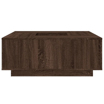 vidaXL Brown Oak Coffee Table - 100x100x40 cm | Durable & Modern Engineered Wood Furniture - BEYRUN