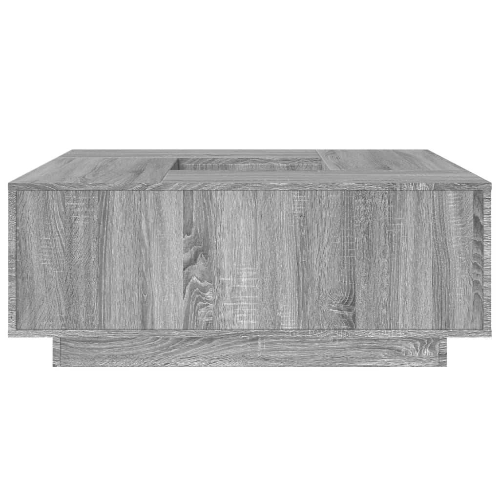 vidaXL Grey Sonoma Coffee Table - Modern, Versatile Living Room Furniture - 100x100x40 cm, Durable Engineered Wood - BEYRUN