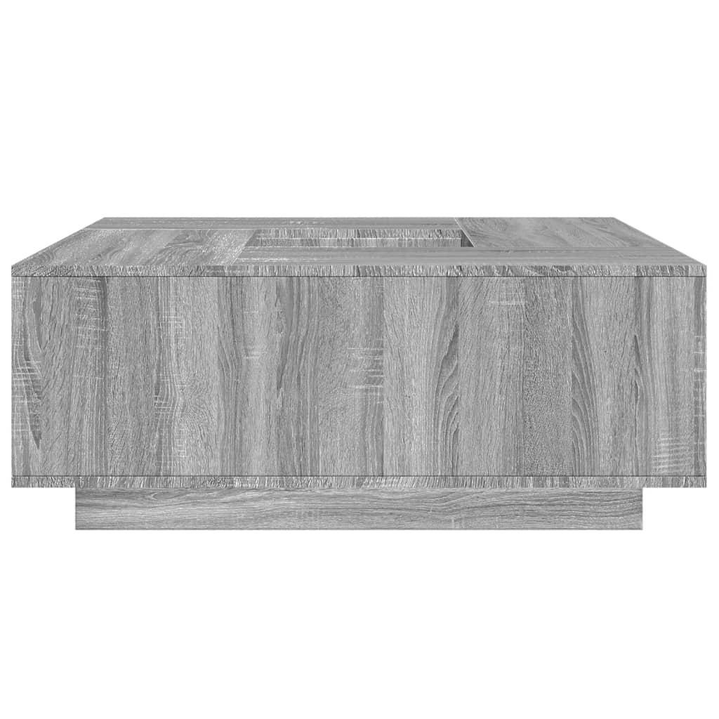 vidaXL Grey Sonoma Coffee Table - Modern, Versatile Living Room Furniture - 100x100x40 cm, Durable Engineered Wood - BEYRUN