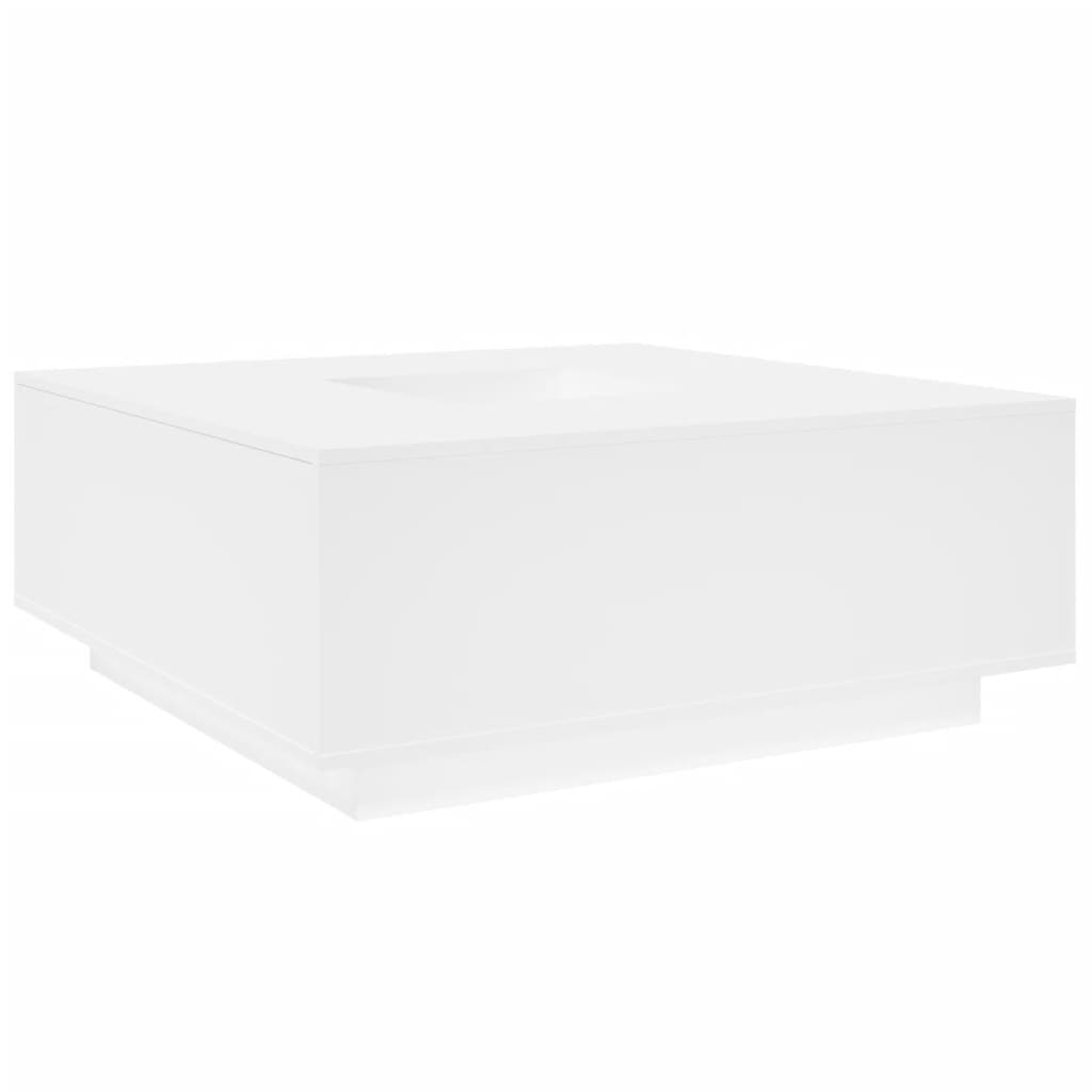 vidaXL White Coffee Table 100x100x40 cm | Modern Engineered Wood Furniture for Living Room & Bedroom - BEYRUN