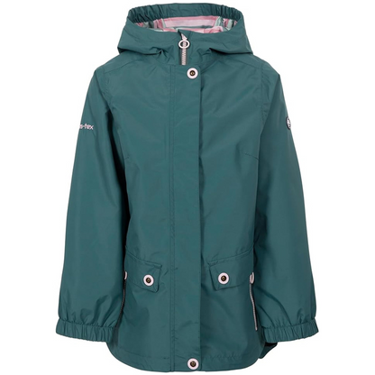 Girls Trespass Flourish Hooded Jacket - Waterproof, Breathable & Windproof Outdoor Coat - BEYRUN