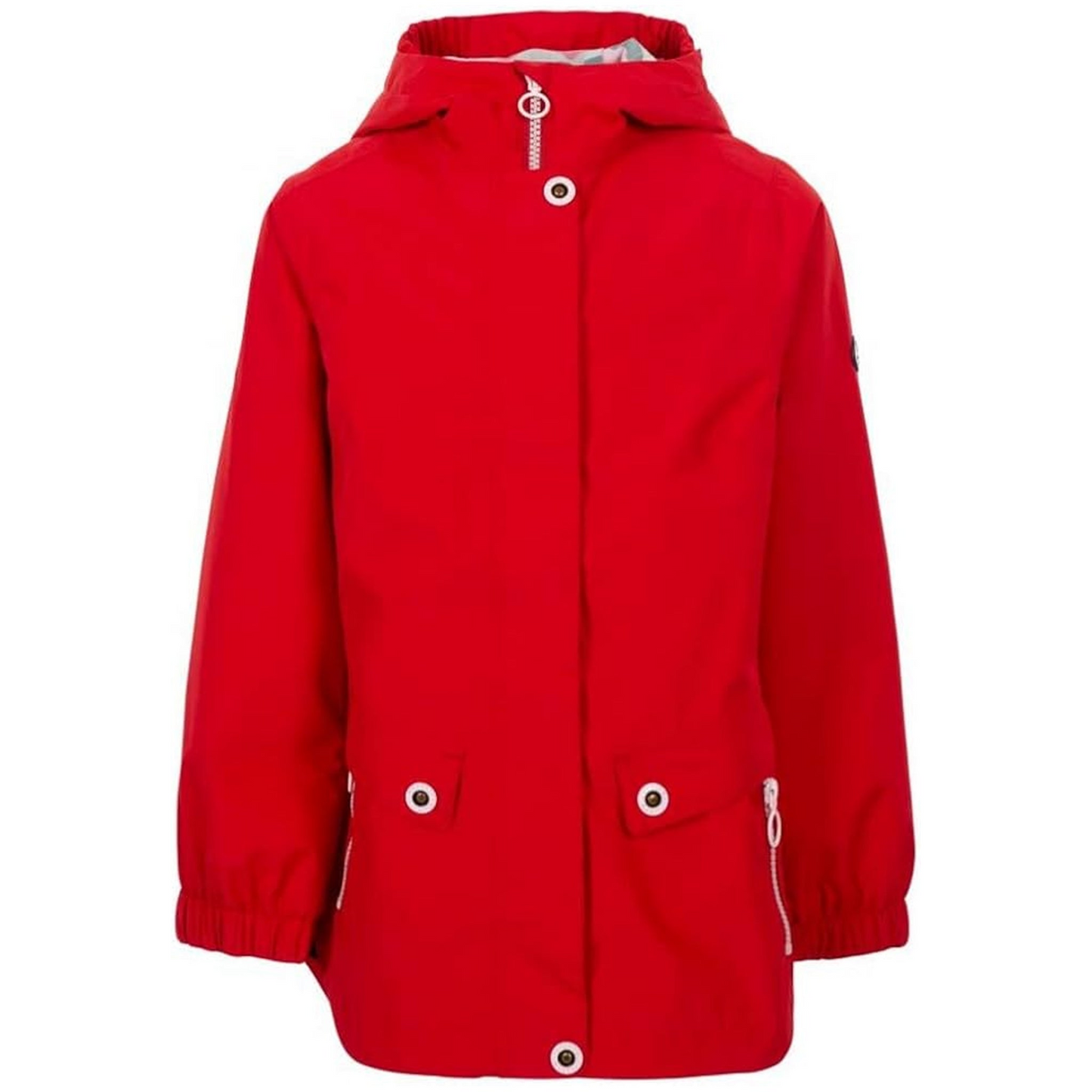 Girls Trespass Flourish Hooded Jacket - Waterproof, Breathable & Windproof Outdoor Coat - BEYRUN