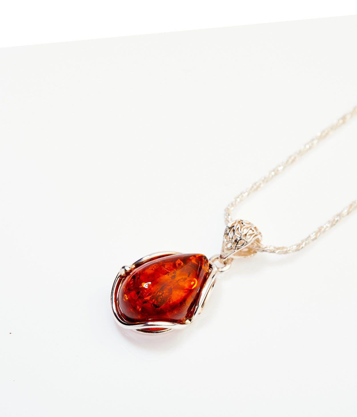 Amber Horizon Pendant Necklace