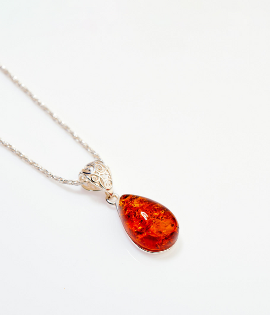 Amber Ethereal Pendant Necklace