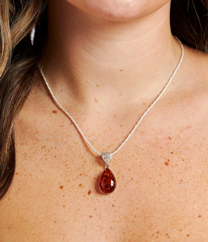 Amber Ethereal Pendant Necklace