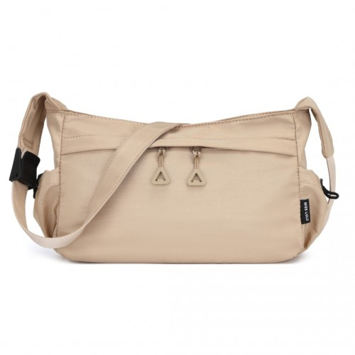 Miss Lulu Ultra-Light Water-Resistant Urban Casual Commuter Crossbody Bag - Khaki | Stylish & Practical - BEYRUN