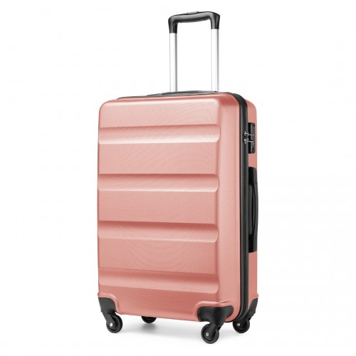 Kono 28'' Check-In Luggage - Sleek Nude ABS Hardshell Suitcase with TSA Lock - BEYRUN