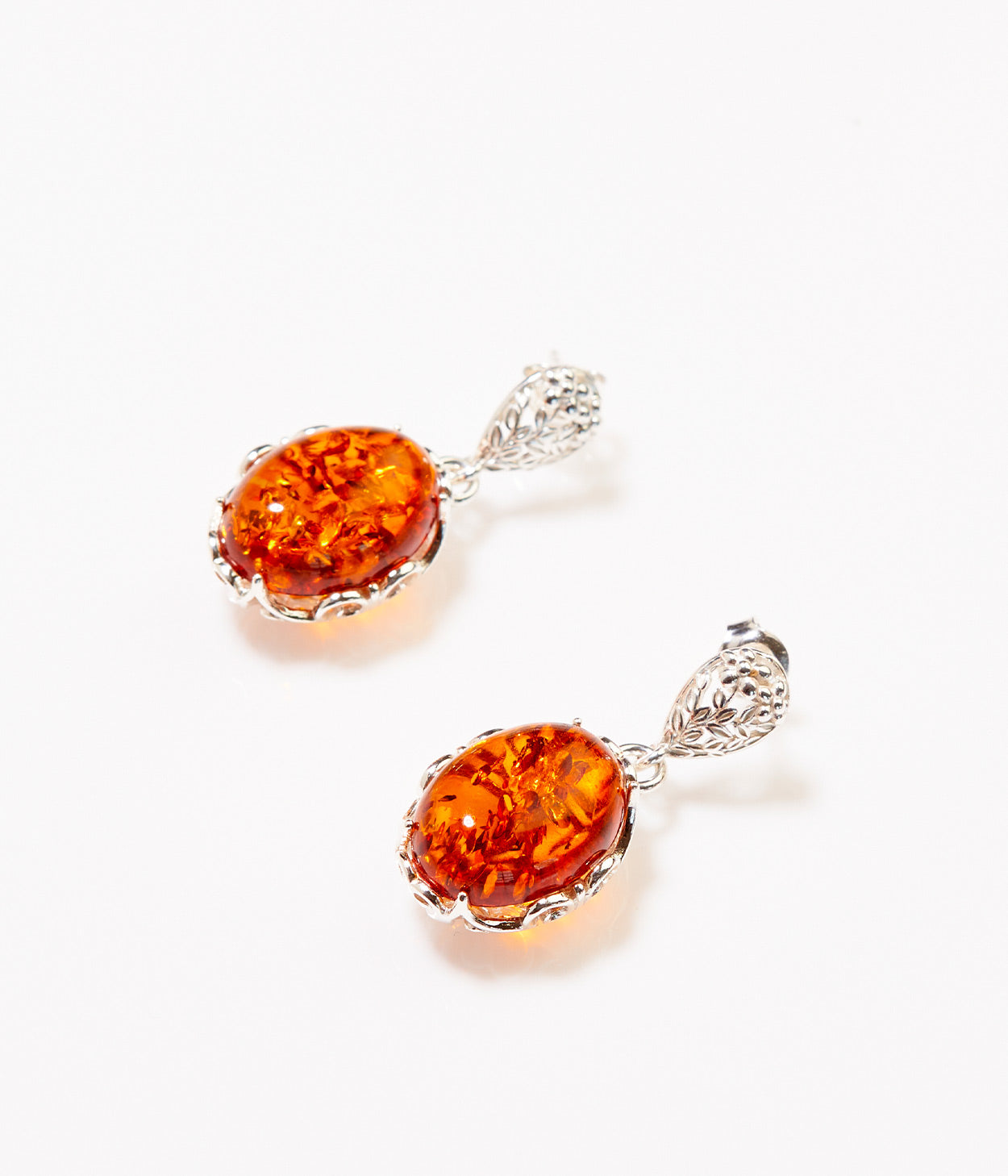 Demi Amber Drop Earrings - Elegant Baltic Amber Jewelry - BEYRUN