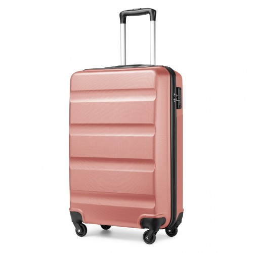 Kono 19 Inch Carry On Suitcase - Lightweight ABS Hardshell with TSA Lock - Nude - BEYRUN