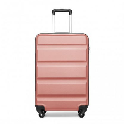 Kono 19 Inch Carry On Suitcase - Lightweight ABS Hardshell with TSA Lock - Nude - BEYRUN