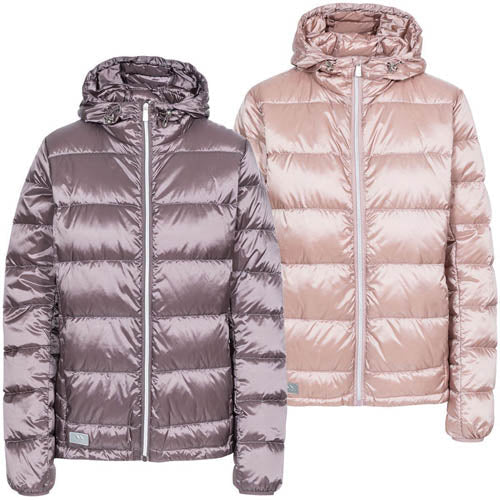 Trespass Ladies Bernadette Hooded Down Jacket - Lightweight & Warm for Winter - BEYRUN