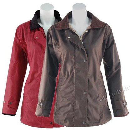 Ladies Game Fitted Antique Wax Jacket - Premium Quality, Adjustable Fit, Heritage Check Lining - BEYRUN