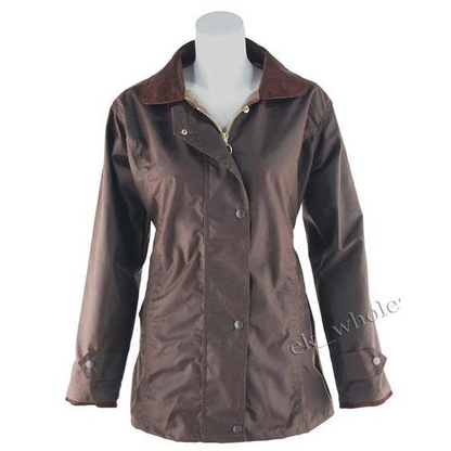 Ladies Game Fitted Antique Wax Jacket - Premium Quality, Adjustable Fit, Heritage Check Lining - BEYRUN