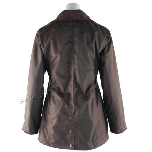 Ladies Game Fitted Antique Wax Jacket - Premium Quality, Adjustable Fit, Heritage Check Lining - BEYRUN