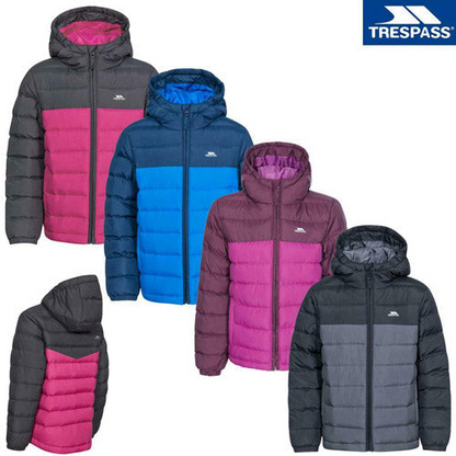 Trespass Kids Oskar Padded School Jacket - Warm, Stylish, Water-Resistant & Durable - BEYRUN