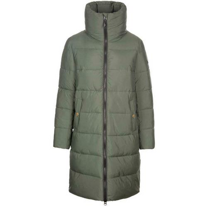 Ladies Trespass Faith Padded Long Length Jacket - Stylish, Water Resistant & Windproof - BEYRUN